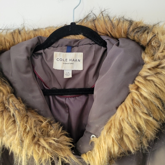 Cole Haan winter coat down filled parka L - Picture 3 of 5